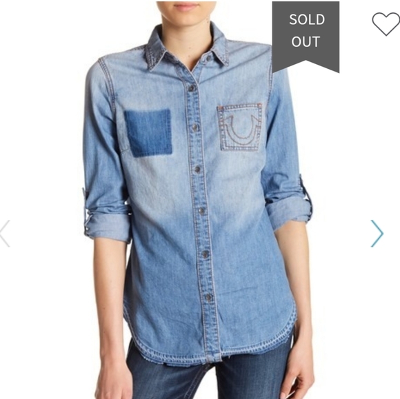 True Religion Tops - True Religion Denim Boyfriend Shirt
